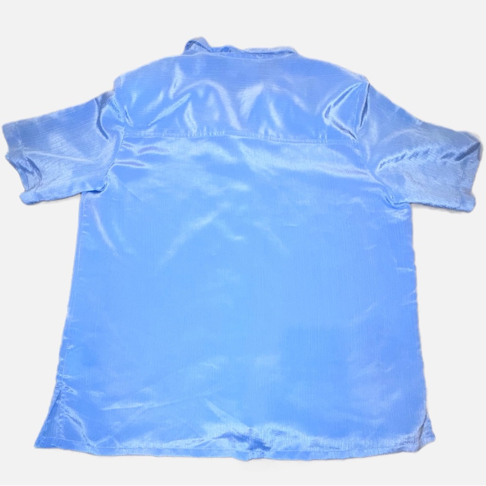 DonnKenny- Sky Blue Button-Up Blouse Size Large - Picture 5 of 14